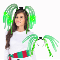 Serre-tête Perruque Vert Fantaisie – Accessoire de Déguisement pour Fête, Cosplay, Cabine Photo, Festival, Événement, Décoration d'Halloween