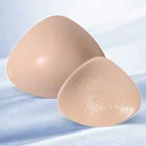 Lightweight Prosthesis Silicone Breast Form Triangular Shape Model QMATR Breast Silicone For Mastectomy Bra Pad