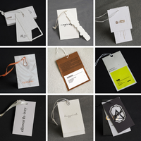 Étiquettes suspendues et étiquettes en papier personnalisées avec logo imprimé, de luxe, avec cordon, de haute qualité, pour vêtements, prix d'usine