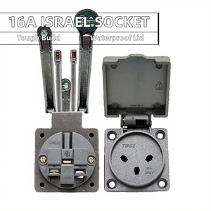 16A 250VAC Israel không thấm nước Bìa Schuko Ổ cắm ổ cắm đồng thau Ổ cắm điện vít trong receptacle cho công nghiệp UPS ứng dụng - Product Image 3