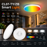 Plafonnier LED SMD intelligent TUYA Zigbee 18W avec télécommande infrarouge, variateur d'intensité et CRI réglable, pour maison et hôtel