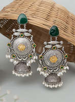 Boucles d'oreilles pendantes longues oxydées, design artistique, tendance pour femmes, produit en gros, laiton fait main