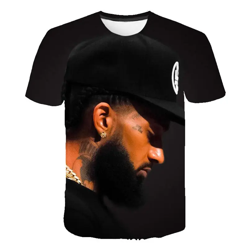 3d T-shirt Nipsey Hussle High Quality Tshirts Men Clothes Hip Pop Top Comfortable Hot Sales Short Sleeve Printed T-shirts