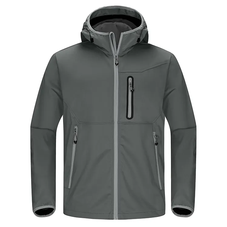 Xianghong conmr cao cấp không thấm nước thoáng khí người đàn ông softshell Áo khoác laser cắt túi cho Mens softshell áo khoác với mui xe