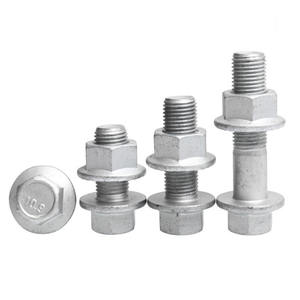 Vis à tête hexagonale à empreinte cruciforme avec écrou, galvanisée à chaud, en acier galvanisé M14 M16 <span class=keywords><strong>B7</strong></span> B7M Dacromet HDG, DIN6921 - Product Image 3