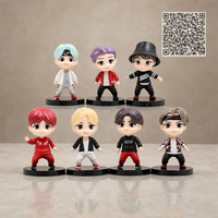 Lot de figurines miniatures Kpop Chibi Boy Band Idol Merch pour décoration d'événements, cadeaux de fête, centres de table et objets promotionnels