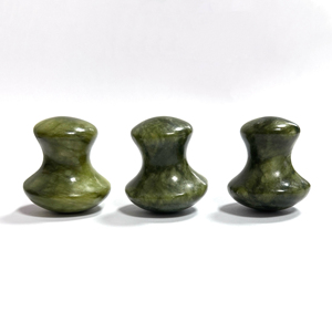กระดานกัวซารูปหยกธรรมชาติสำหรับนวดเครื่องมือดูแลผิวสีเขียวเข้ม - Product Image 6
