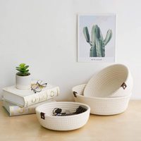 KUYUE Lot de 3 petits paniers en jute tissé pour cosmétiques, paniers de rangement pour étagères, paniers cadeaux