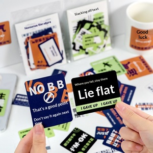 Paquete de Pegatinas Adhesivas Personalizables con Texto Moderno para Bebidas - Diseños Divertidos <span class=keywords><strong>y</strong></span> Peculiares para Estudiantes <span class=keywords><strong>y</strong></span> Manualidades DIY - Product Image 1