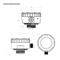 Capteur de niveau radar sans contact haute précision Milesight EM41x-RDL 60 GHz 0,3-12 m IP68 ATEX avec sortie à distance LoRaWAN 4G en option