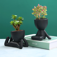 Pot Succulent en céramique pour plantes, petits Pots de fleurs créatives en céramique, en forme humaine, Mini planteuses de plantes pour la décoration intérieure et le bureau, pour la maison