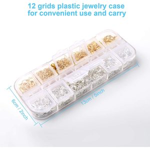 Diy Jewelry Accessories Kit 12 Compartment Lobster Clasp Jump Rings With Pliers Tweezers For Crafting - Product Image 3