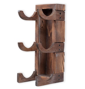 Estante <span class=keywords><strong>de</strong></span> Vino <span class=keywords><strong>Vertical</strong></span> <span class=keywords><strong>de</strong></span> <span class=keywords><strong>Madera</strong></span> para Montar en la Pared con Almacenamiento para Corchos, Capacidad para 3 Botellas, para Decoración del Hogar, Cocina, Restaurante o Bar - Product Image 4
