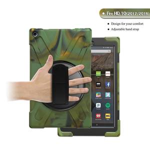 Funda de armadura giratoria 3 en 1 de silicona PC 360 para <span class=keywords><strong>Ama</strong></span> Fire HD 10 Plus 2023 HD10 Stand Hand Shoulder Strap Cover - Product Image 5