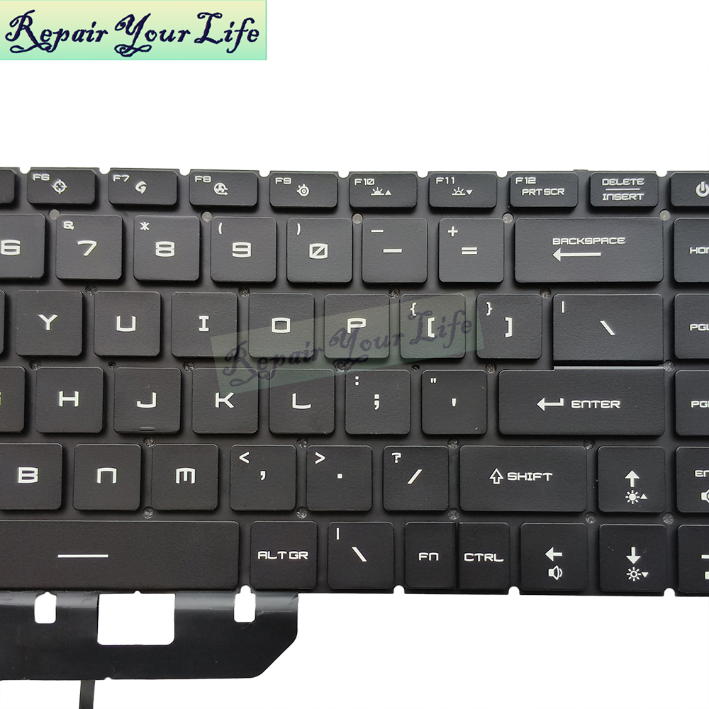 RU-US English Laptop Keyboard for MSI GE66 Raider with RGB Backlight