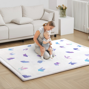 カスタマイズ可能な夏クールな花柄プリントソフト厚いメモリフォームカーペットモダンなタタミマットベビープレイマットカスタマイズ可能な花柄モダン - Product Image 3