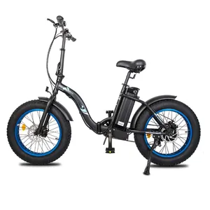 Bicicleta elétrica dobrável 500w, bicicleta para pneus gordo com bateria de lítio para adultos