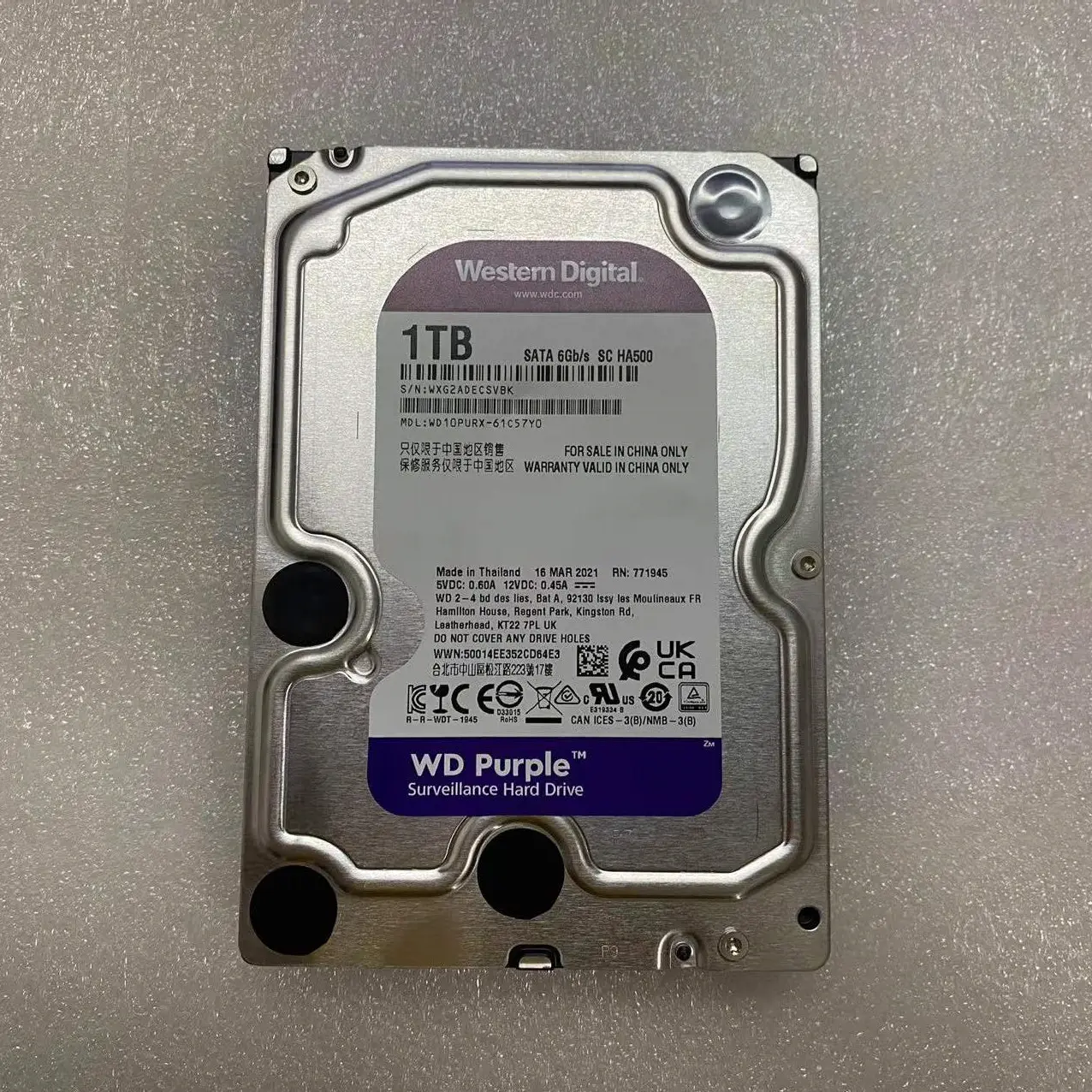 Purple remodelado, 500g 1tb 2tb 3tb 4tb 6tb 8tb usado monitoramento do disco rígido da vigilância atacado