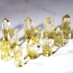 Toptan doğal temizle sitrin kulesi kristal değnek kuvars şifa sitrin kristal noktası dekor için - Product Image 2