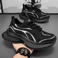 Nouvelles chaussures respirantes pour hommes, chaussures de sport pour hommes, tendance et polyvalentes, à semelle épaisse, rehaussantes, décontractées, style running, chaussures de papa