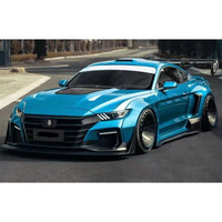 Nouveau kit carrosserie en fibre de verre pour Mustang 2015-2023, style Rbt Dawn amélioré, pare-chocs avant et arrière larges, capot et spoiler