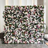 Handgefertigte Realistische Blaue Rosen Seiden-Kunstblumenwand Modernes Design für Hochzeiten, Abschlussfeiern, Schulveranstaltungen, Weihnachten, Muttertag
