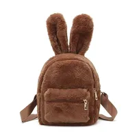 Mini mochila para niños de felpa de conejo, animal, 2020