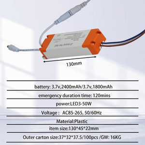 Venta caliente AC 85-265V Mini fuente de alimentación externa recargable Paquete de batería Controlador de luz de emergencia LED - Product Image 2