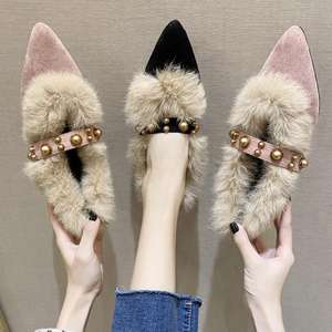 <span class=keywords><strong>Scarpe</strong></span> da Donna con Punta Affusolata Moda Autunno/Inverno 2023, Eleganti con Tacco Spesso in Camoscio, <span class=keywords><strong>Scarpe</strong></span> Calde con Tacco Basso, <span class=keywords><strong>Scarpe</strong></span> da <span class=keywords><strong>Sposa</strong></span> - Product Image 1