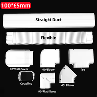 100*65mm/4 "3 à 6 hp conduit Flexible professionnel décoratif câble goulotte Lineset couverture climatiseur conduit