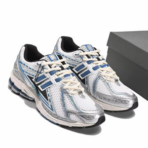1906 Sports Running <b>Shoes</b> - Premium Quality Men's and Women's Mesh Breathable Walking <b>Shoes</b> - Silver Color <b>Casual</b> <b>Shoes</b> - Product Image 1