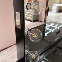 Docarelife Coiffeuse Moderne avec Miroir Lumineux et Ports USB, Design Panneau, pour Chambre et Salon