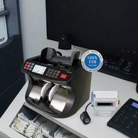 Compteur de billets multi-devises USD/EUR/RUB Easycount EC990 certifié ROHS, de qualité bancaire, haute vitesse, 1000 billets/min, trémie de 500 billets