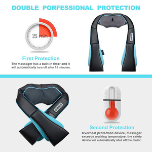 Almohada de masaje Shiatsu calentada para aliviar el dolor de espalda, cuello y lumbar, relajación de amasado profundo para el hogar y el coche - Product Image 2