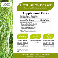 Complément alimentaire naturel biologique à base de plantes, extrait de melon amer en capsules, marque privée OEM, pour adultes