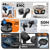 Audífonos Inalámbricos T20 con Cancelación de Ruido ANC, Auriculares Bluetooth, Auriculares para Juegos TWS de Fábrica