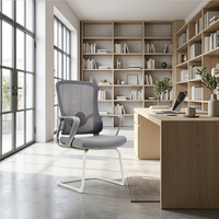 Chaise de bureau ergonomique et confortable en tissu pour la maison, idéale pour les étudiants, les salles de conférence, les dortoirs, les sessions de jeu prolongées et le travail sur ordinateur