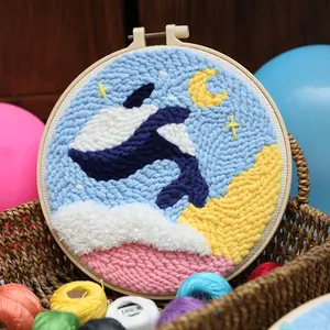 Đấm Kim Hoàn Chỉnh Kit Dễ Dàng Tự Làm May Vá Len Cross Stitch Chọc Ma Thuật Thêu Kim Kit Cho Người Mới Bắt Đầu Trang Trí Nội Thất