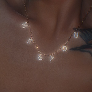 Dazan — collier Double couche en acier inoxydable plaqué or 18k, pendentif avec lettres avec bricolage avec initiales, décoration créative, pour bricolage, Diy, nouveau - Product Image 1