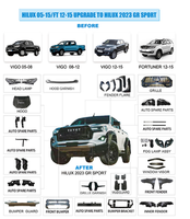 Kit de mise à niveau de carrosserie pour HILUX 05-15 FT 12-15, conversion en HILUX 2023 GR SPORT, pièces de modification extérieure pour pick-up