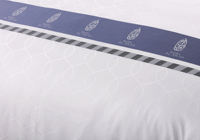Parure de lit en coton jacquard blanc de qualité hôtelière Collection de draps de lit de luxe