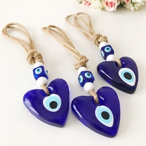 Heart Coloured Beads Turkey Blue Eyes Charm Devil's Eyes Pendant Glass Lucky Eyes