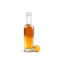 Bouteille en verre ronde de 50 ml, petite, vide, pour vin, brandy, vodka, tequila, de haute qualité, avec bouchon, échantillon gratuit