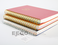 Cuir financier personnalisé impression budget mensuel hebdomadaire A4 B5 grand cahier à spirale planificateur de Journal