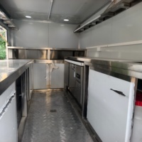 Remorque de restauration mobile commerciale en fibre de verre de haute qualité, camion-restaurant carré SANSHELL FP420 à 4 roues, résistant à la rouille