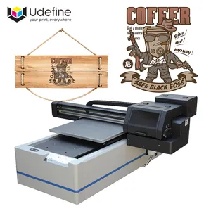 Udefine Прямая продажа с фабрики DIY 6090 УФ планшетный принтер печатная машина на пластиковом деревянном стекле