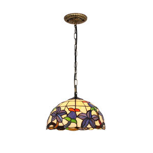 Lustre LED à tête unique de style européen pour salon, salle à manger ou bar ; éclairage rétro artistique créatif chaud entièrement en verre - Product Image 5