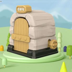 Nhựa PET nhà đồng hồ catapult đi bộ phim hoạt hình động vật xe gió lên trượt đua thiết lập nhựa phóng đồ chơi - Product Image 5