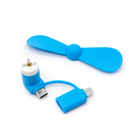 Ventilateur USB portable 2-en-1 mini pour téléphone portable, idéal pour iPhone, Android et Type-C – Nouveauté 2026, cadeau populaire
