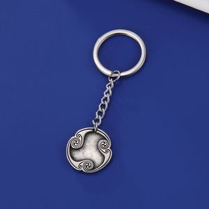 Llavero con amuleto de las 24 <span class=keywords><strong>runas</strong></span> nórdicas Myshape, amuleto vintage de coraje, letra rúnica Futhark de acero inoxidable, regalo religioso - Product Image 3